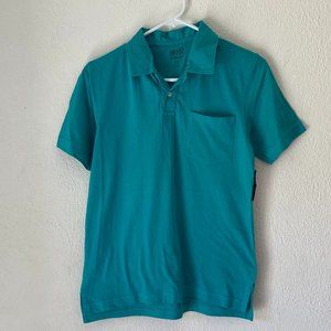 3/$30 Boys Old Navy Teal Color T-Shirt with Collar 100% Cotton Size L NWT